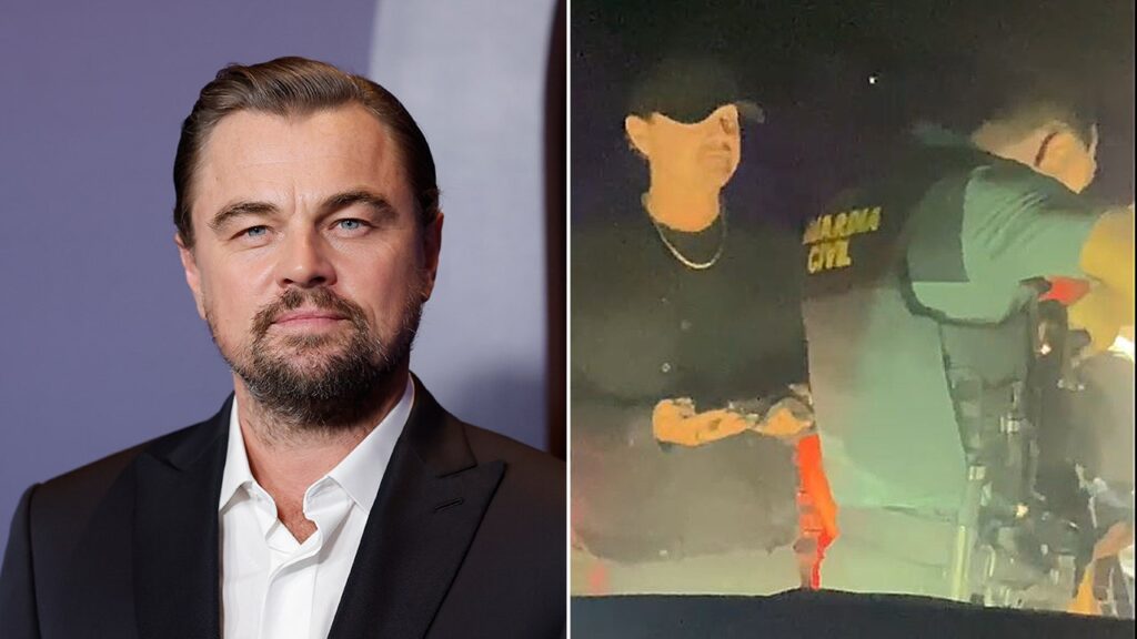 Leonardo DiCaprio waited at security before entering exclusive party: video Leonardo dicaprio security split.jpg