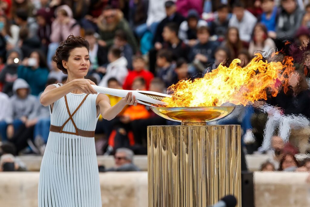 Athens Greece 2017 Flame Transfer Organizers Pyeongchang South Korean Winter Olympics 2018.jpg
