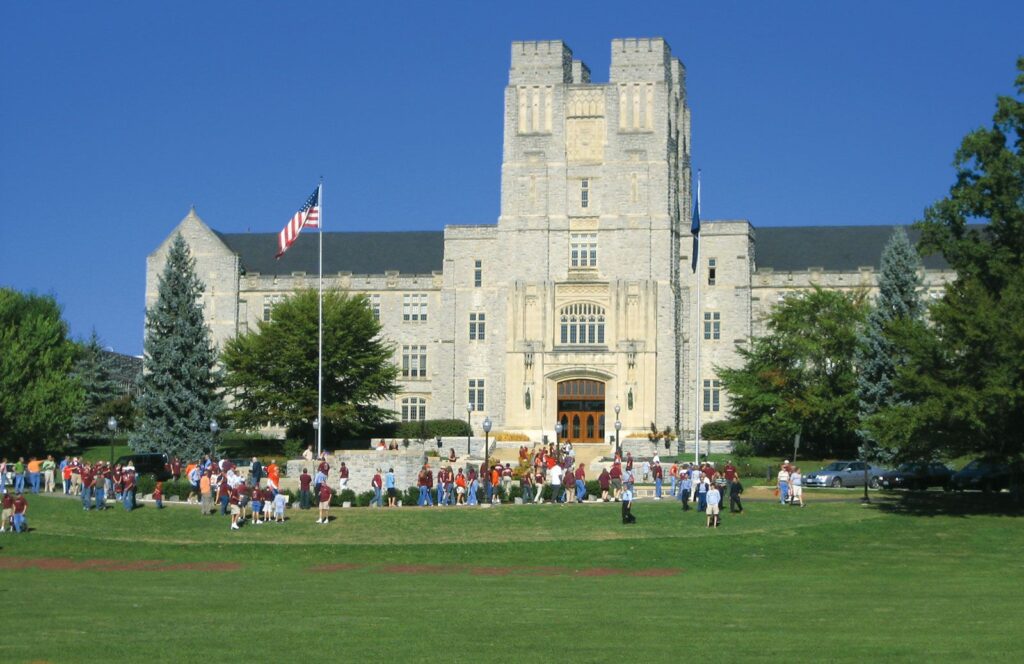 Virginia Tech | Research, Education & Innovation Burruss Hall Memorial Victims Shooting Virginia Tech April 16 2007.jpg