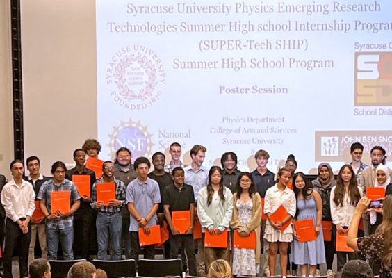 Creating STEM Career Pathways for Local High Schoolers — Syracuse University News Physics Internship Poster Session 690x489 564x400.jpg