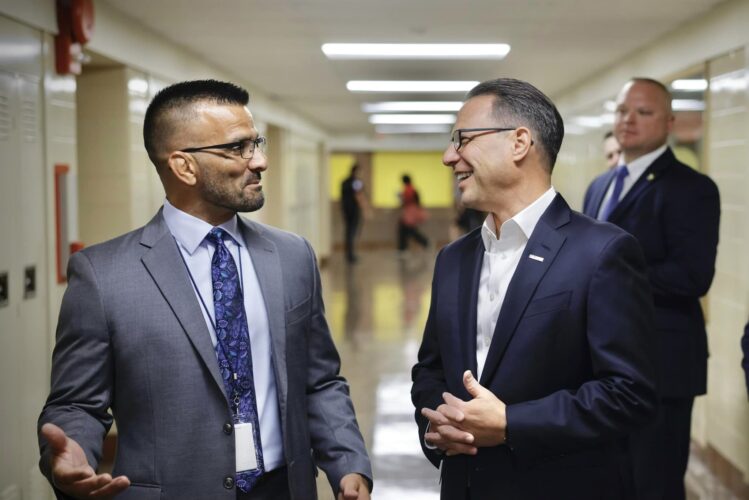 Shapiro touts education spending, demurs on mergers | News, Sports, Jobs Shap.morrisville 749x500.jpg