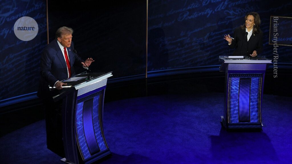 what Harris and Trump said about science D41586 024 02945 X 27679100.jpg