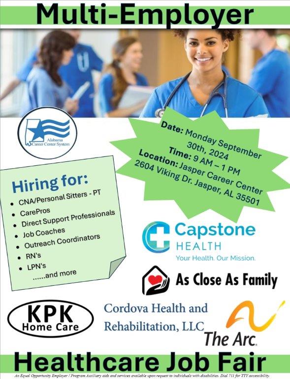 Jasper Career Center to host multi-employer healthcare job fair Healthcare Job Fair Flyer.jpg