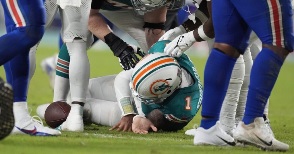 Tua Tagovailoa sustains 3rd concussion in NFL career after hitting head on turf Urlhttp3a2f2fewscripps Brightspot.s3.amazonaws.com2f542f5c2f8ffd78a44630a4e2686e729002ff2fa.jpeg