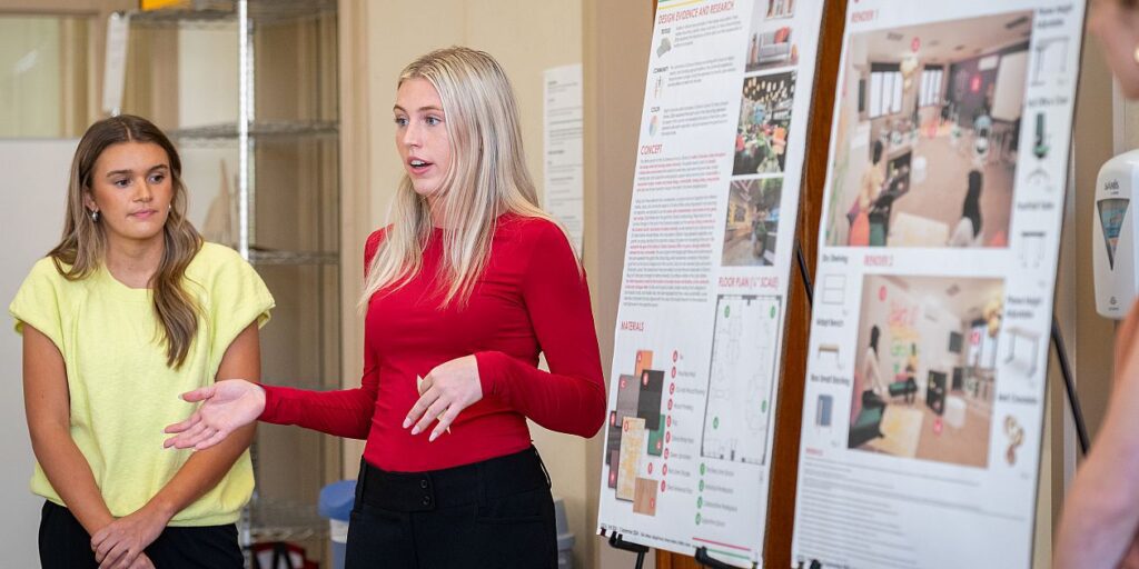 Eskenazi School students produce interior designs for new IU Ghana Gateway, keeping culture in mind: IU News 15383 20240905 Eskinazighanagatewaypresentations Ak 012.jpg