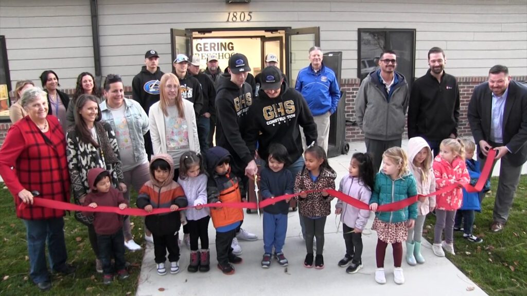 Ribbon Cutting Ceremony Held for New Gering Preschool Gering Pre K Ribbon.jpg