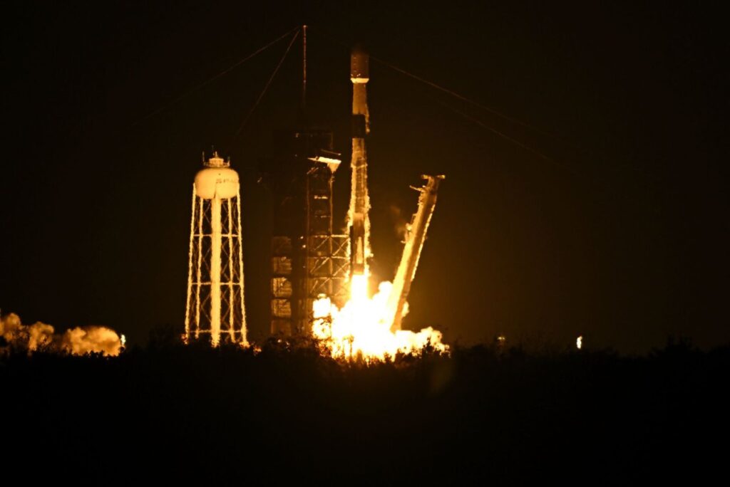 SpaceX launches from Florida, retires first-stage booster because of extra power needed Spacex Launches From Florida Retires First Stage Booster Because Of Extra Power Needed.jpg