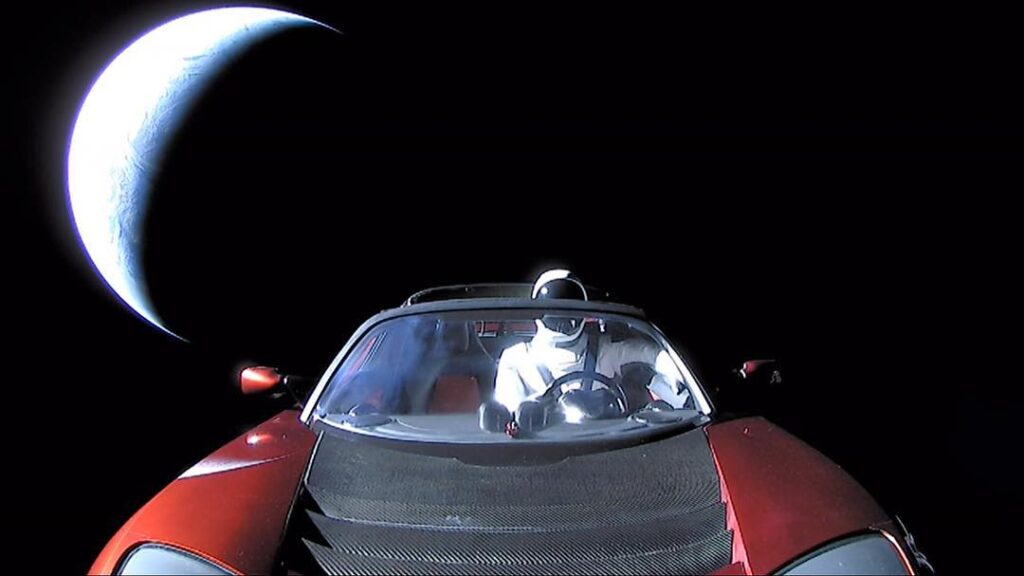 Musk’s Tesla Roadster in space was mislabeled an asteroid Starman Departs From Earth Spacex.jpg