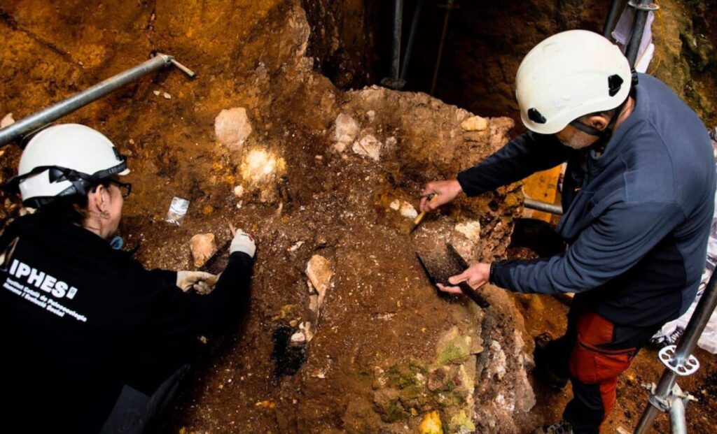 The Oldest Face in Europe? Meet “Pink,” the Very First Human in Western Europe Archaelogists work on excavation at level te7 of the sima del elefante site at sierra de atapuerca.j.jpeg