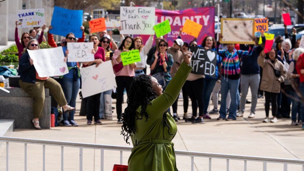 Emotional Education Department ‘clap-outs’ celebrate departed federal employees Education 1 us er 250328 1743199453200 hpmain 16x9.jpg