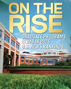 UNC Charlotte graduate programs continue climb in U.S. News Rankings On the rise 2025 grad rankings 300px.jpg