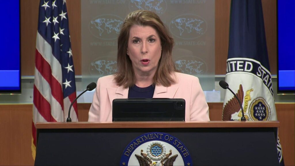 Tammy bruce announces sanctions against international bank of yemen.jpg