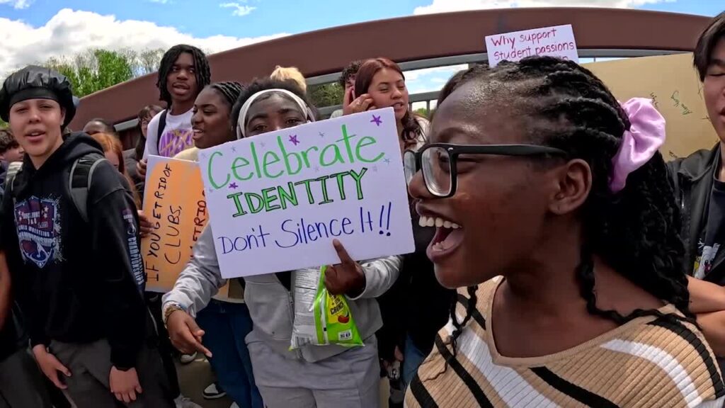 Forest Lake High School students stage a walkout over concerns about student clubs Forest lake walkout pkg 00.01.11.30.jpg