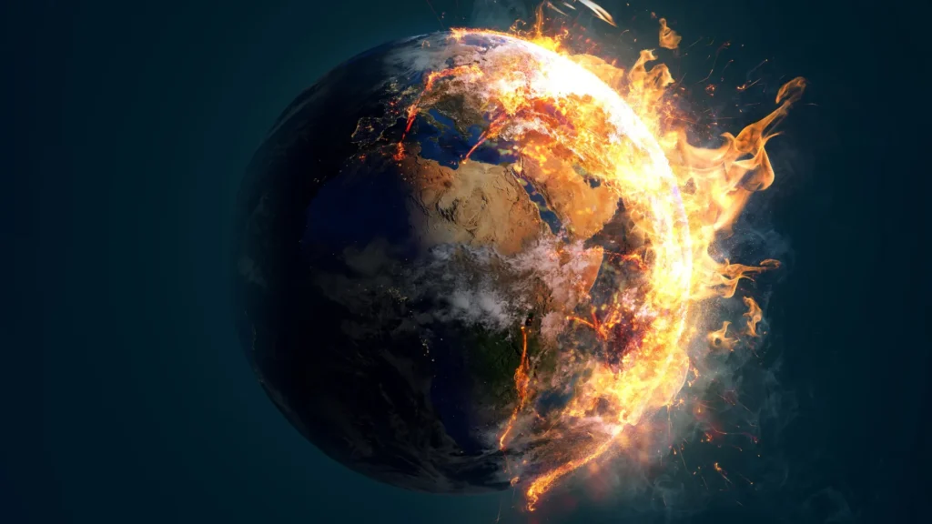 The oceans are overheating—and scientists say a climate tipping point may be here Global warming earth fire.webp.webp