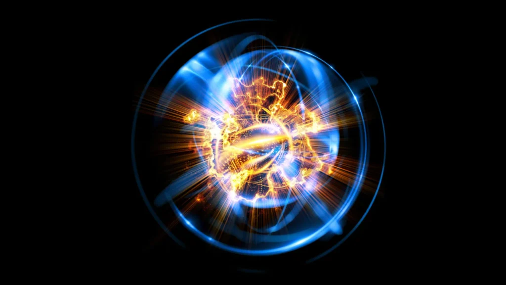 Aluminium-20 shatters nuclear norms with explosive triple-proton breakup Luminous atomic nuclear model.webp.webp