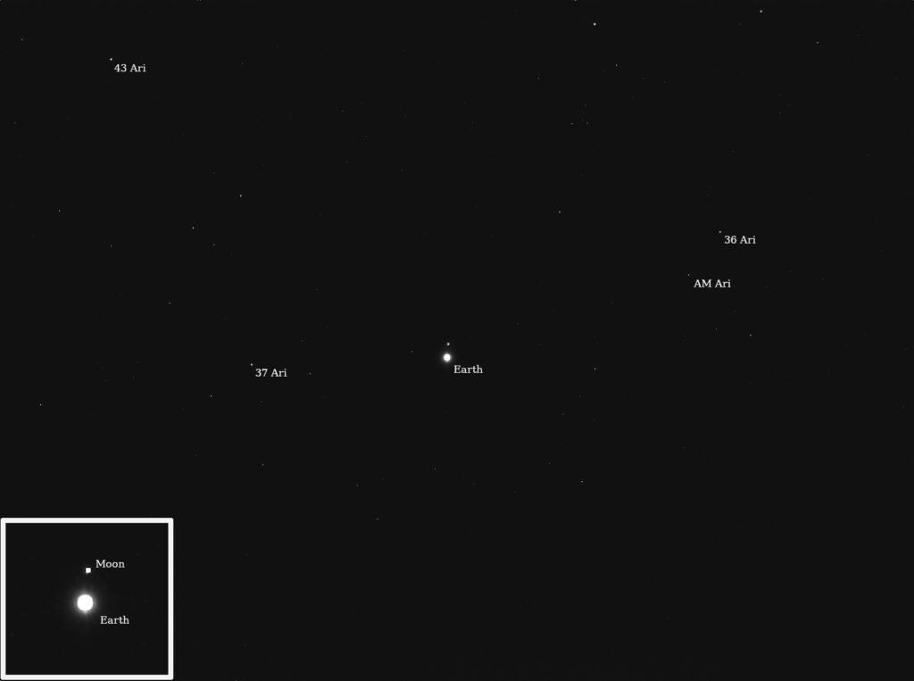 NASA’s Psyche Captures Images of Earth, Moon 1 pia26569 annotated image of stars and earth clean.jpg