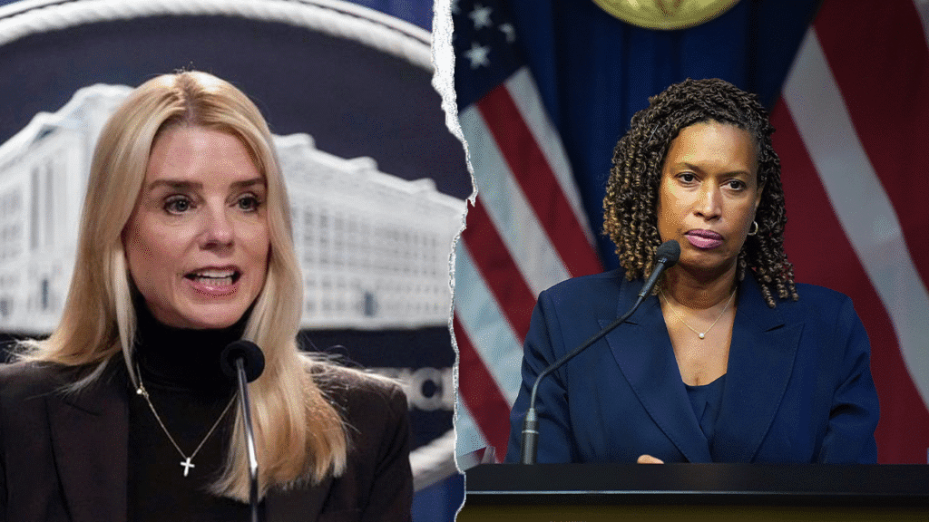 AG Pam Bondi meets with DC mayor as Trump temporarily federalizes nation’s capital Bondi bowser split.png