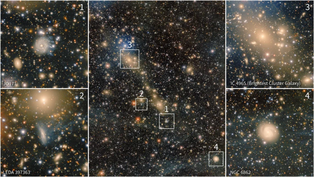 ‘Bridge’ of stray stars reveals two massive galaxies tearing each other apart Decam deep view of abell 3667.webp.webp