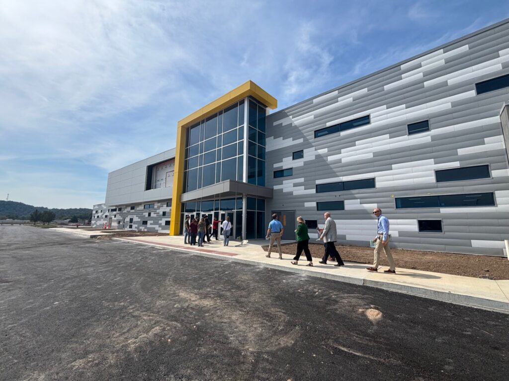 New Cabell County Career Center nearing completion of construction – WCHS Network | News • Sports • Business Front entrance.jpg