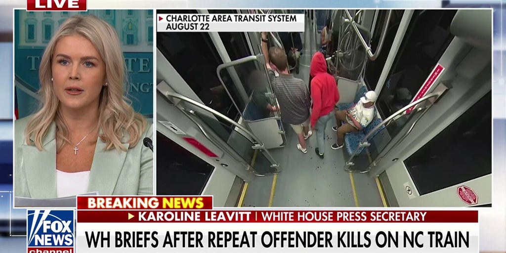 Fox NewsLeavitt demands justice following stabbing by 'savage career criminal'White House press secretary Karoline Leavitt calls out the 'most enraging and unacceptable' fact about the stabbing on a North Carolina….7 hours ago Image.jpg