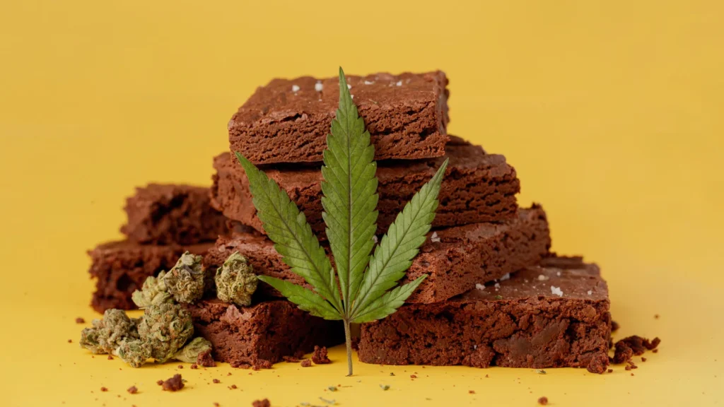 Marijuana leaf cannabis chocolate brownies.webp.webp