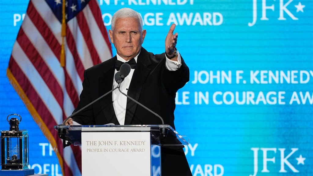 Mike Pence to teach at George Mason University starting spring semester Mike pence jfk library boston mass. may 4 2025.jpg