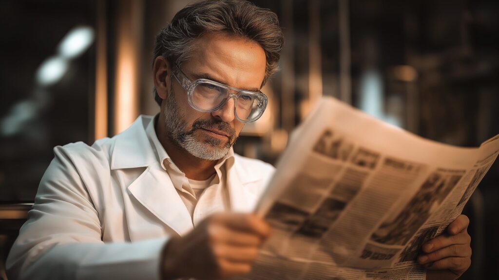 Life on Mars? Visible ‘Time Crystal’, Diabetes Breakthrough and More – Science News Roundup Scientist reading newspaper 12 scaled.jpg