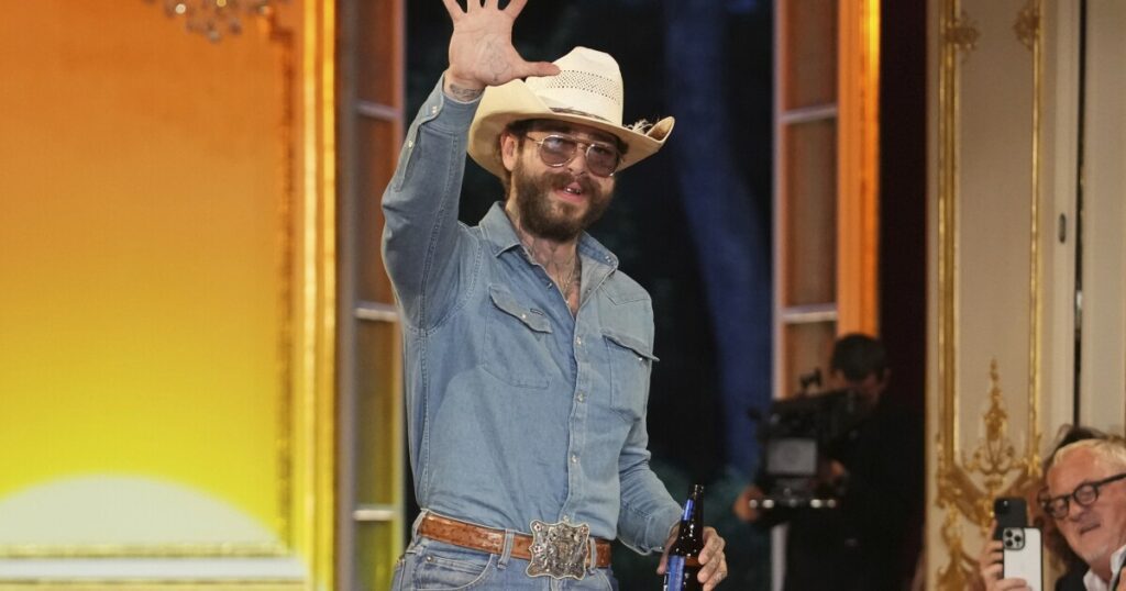 Post Malone takes cowboy culture to the Paris runway with new fashion line debut Urlhttp3a2f2fnpr brightspot.s3.amazonaws.com2fca2fea2f81658a794fadb1218b9c24839b762f2524468.jpeg