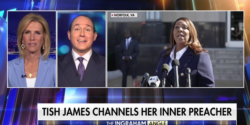 Fox News'Friday Follies': Letitia James has found a new careerFox News host Laura Ingraham and Fox News contributor Raymond Arroyo discuss Letitia James channeling her 'inner preacher' on 'The Ingraham….19 hours ago 1761436035 image.jpg