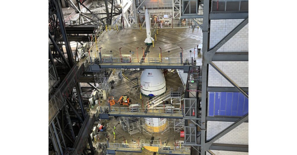 Orion Spacecraft Completes Major Stacking Milestone Ahead of Artemis II Mission Lockheed martin nasa s orion spacecraft.jpg