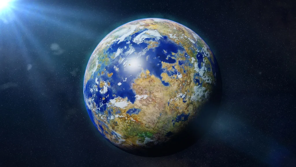Habitable alien planet with water and plants.webp.webp