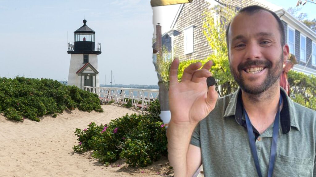 Ma nantucket metal detectorist finds coin archaeology history 1.jpg