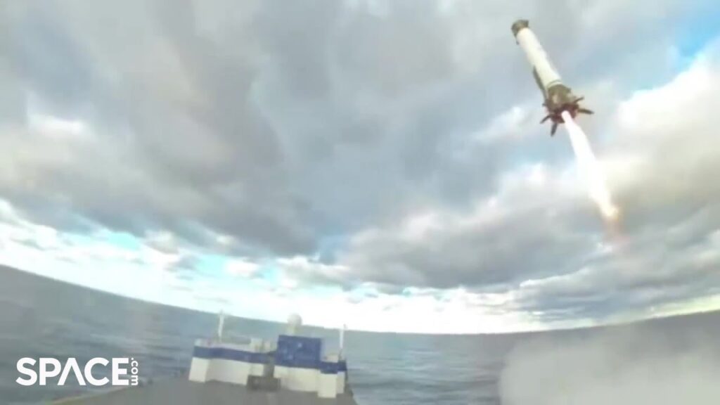 YouTube · VideoFromSpaceWow! Blue Origin's New Glenn rocket nails first-ever droneship landing – See multiple viewsBlue Origin's New Glenn rocket's first stage successfully landing on a droneship in the Atlantic Ocean after launching NASA's ESCAPADE….10 hours ago 1763179237 maxresdefault.jpg