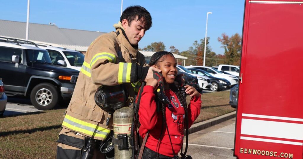 Index-JournalCareer day sparks curiosity at Brewer MiddleAt Brewer Middle School, Greenwood City firefighter Lukas Simons guides Nyviaye Tolen through the steps of gearing up for action..2 hours ago 6913a7f6813e1.image .jpg