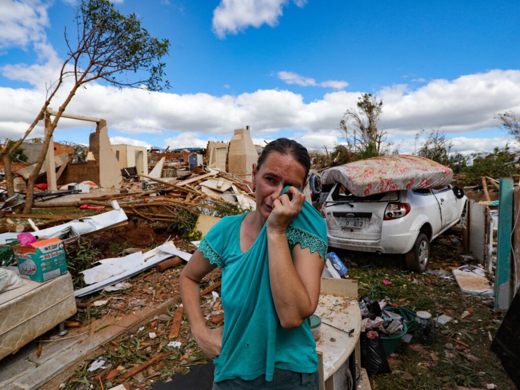Powerful tornado wrecks Brazil town, killing six and injuring hundreds | Climate News Afp 20251108 83h36mz v2 highres topshotbrazilweathertornado 1762651397.jpg