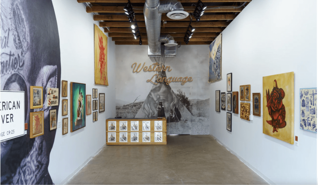 Installation view of Western Language by Cheyenne Randall photo Timeless Thrills Gallery scaled.png