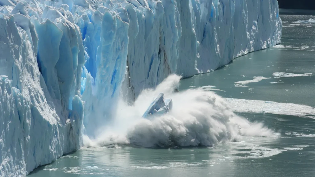 Antarctic melting glacier calving climate change.webp.webp