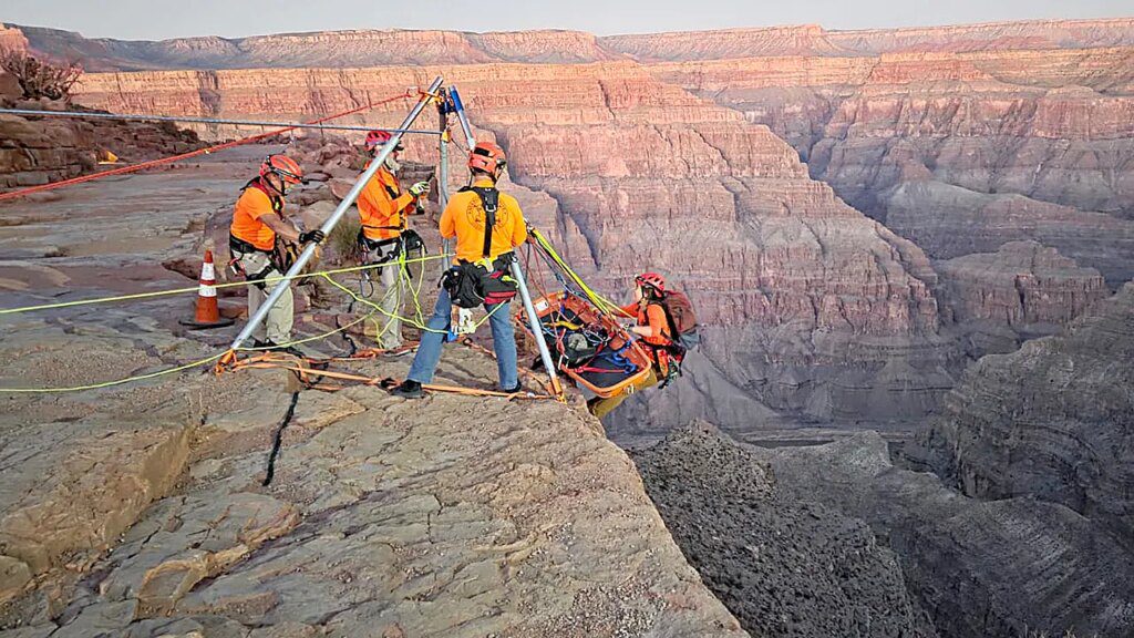 Man dies at Grand Canyon after falling more than 100 feet: sheriff’s office Grand canyon west recovery 1.jpg