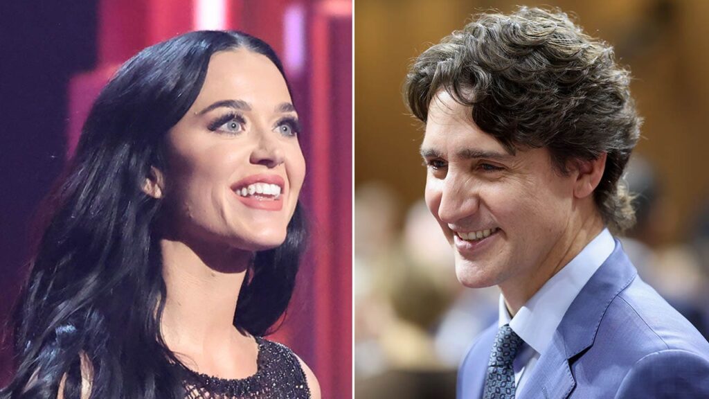 Katy Perry declares she’s dating someone as Justin Trudeau wears shark costume Katy perry justin trudeau smiling.jpg