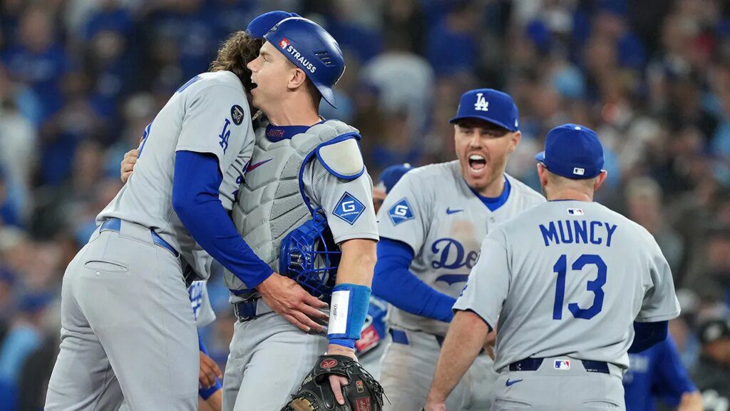 Dodgers survive elimination after Tyler Glasnow’s late-game brilliance Los angeles dodgers celebrate 103125.jpg