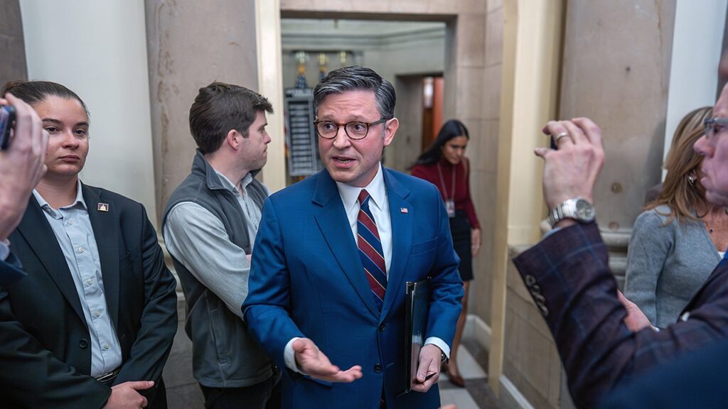 Mike johnson dismisses trump third term.jpg