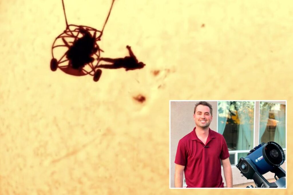 Arizona astrophotographer Andrew McCarthy captures skydiver silhouetted against sun Newspress collage qd5bjgejo 1763262541617.jpg